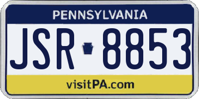 PA license plate JSR8853