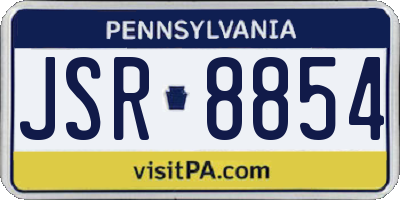 PA license plate JSR8854