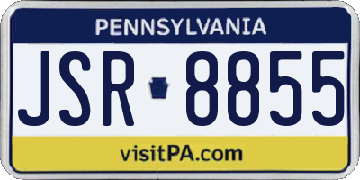 PA license plate JSR8855