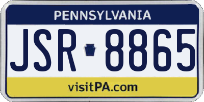 PA license plate JSR8865