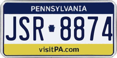 PA license plate JSR8874