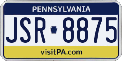 PA license plate JSR8875