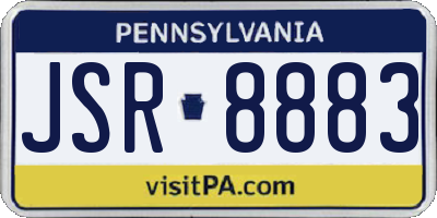 PA license plate JSR8883