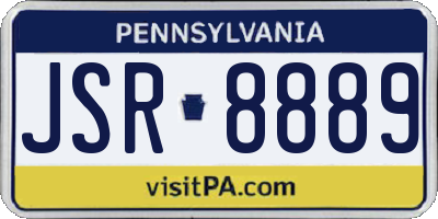 PA license plate JSR8889