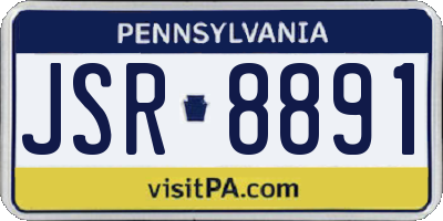 PA license plate JSR8891