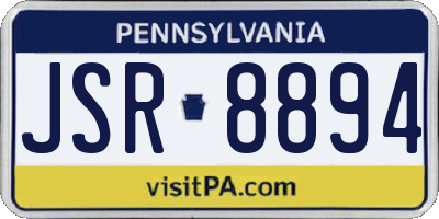 PA license plate JSR8894