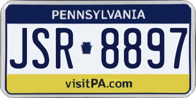 PA license plate JSR8897