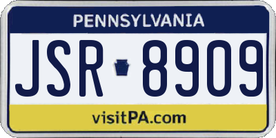 PA license plate JSR8909