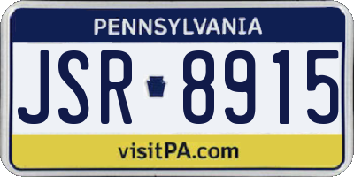 PA license plate JSR8915