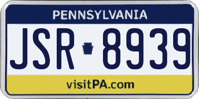 PA license plate JSR8939