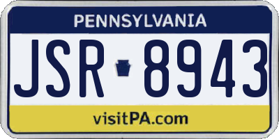 PA license plate JSR8943