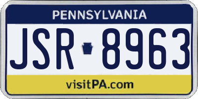 PA license plate JSR8963