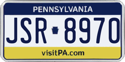 PA license plate JSR8970