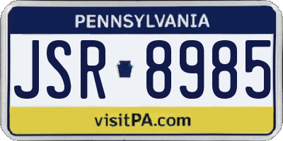 PA license plate JSR8985