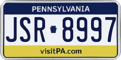 PA license plate JSR8997