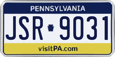 PA license plate JSR9031