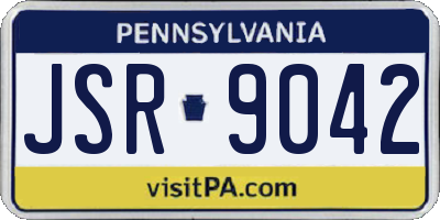 PA license plate JSR9042