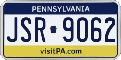 PA license plate JSR9062