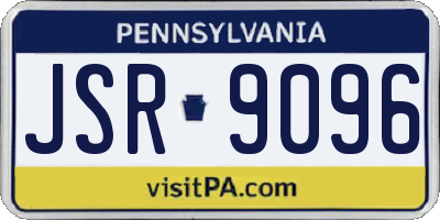 PA license plate JSR9096