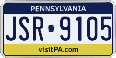 PA license plate JSR9105