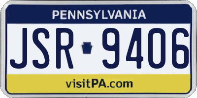 PA license plate JSR9406