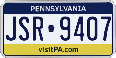 PA license plate JSR9407