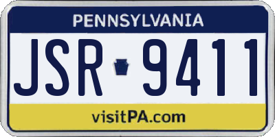 PA license plate JSR9411