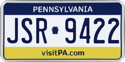 PA license plate JSR9422