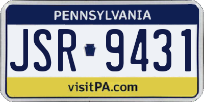 PA license plate JSR9431