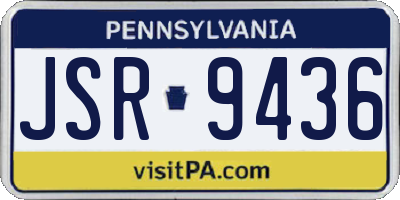 PA license plate JSR9436
