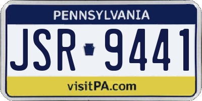 PA license plate JSR9441