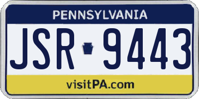 PA license plate JSR9443