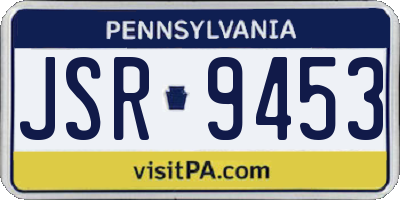 PA license plate JSR9453