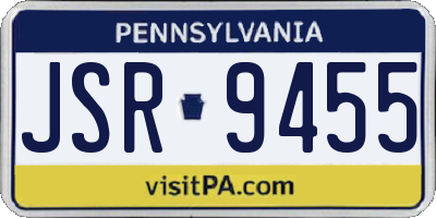 PA license plate JSR9455