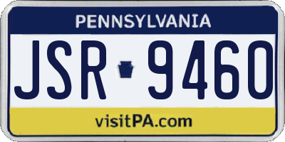 PA license plate JSR9460