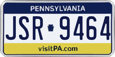 PA license plate JSR9464