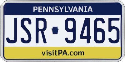 PA license plate JSR9465