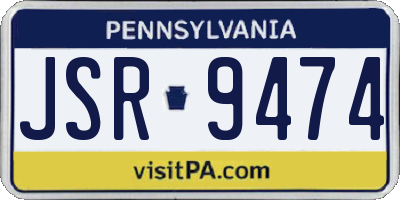 PA license plate JSR9474