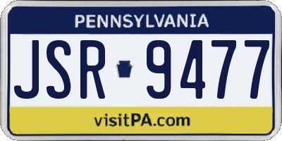 PA license plate JSR9477