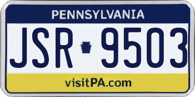 PA license plate JSR9503