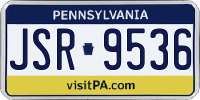 PA license plate JSR9536