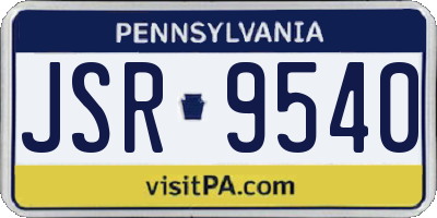 PA license plate JSR9540