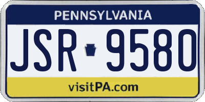 PA license plate JSR9580