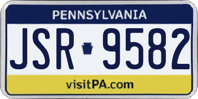PA license plate JSR9582