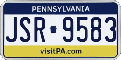 PA license plate JSR9583