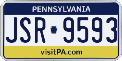 PA license plate JSR9593