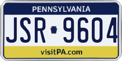 PA license plate JSR9604