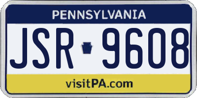 PA license plate JSR9608