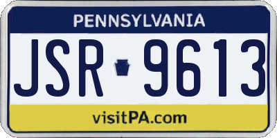 PA license plate JSR9613