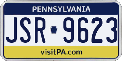 PA license plate JSR9623